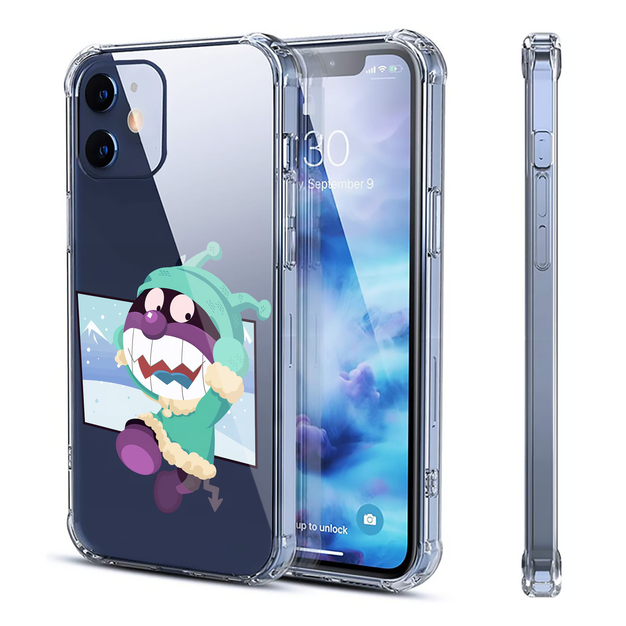 （画像用） アンパンマン Anpanman 【iPhone 12シリーズ対応】透明スマホケース（クリアソフトケース）